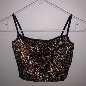 Leopard crop top
